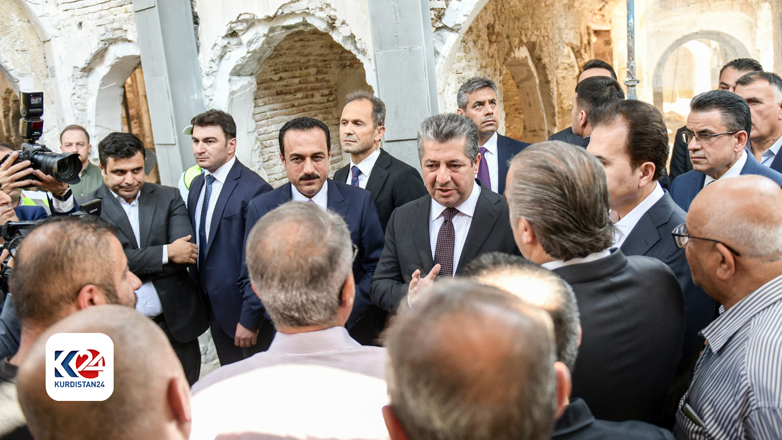 Kürdistan Bölgesi Başbakanı Mesrur ​​Barzani, Erbil'deki Kayseri Çarşısı'nda